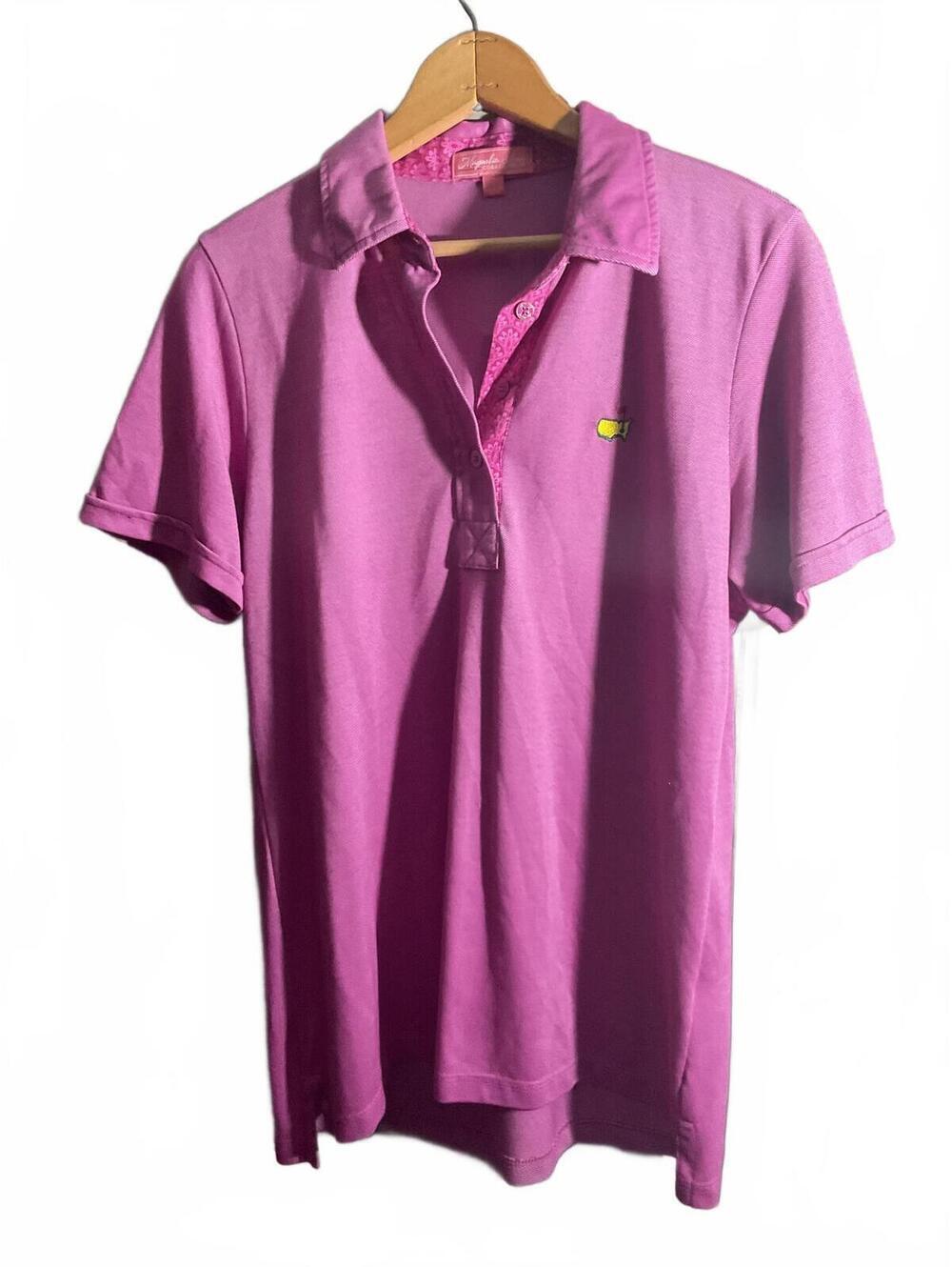 Magnolia Lane Orchid Masters Golf Short Sleeve Polo Shirt/ Large - Picture 2 of 11